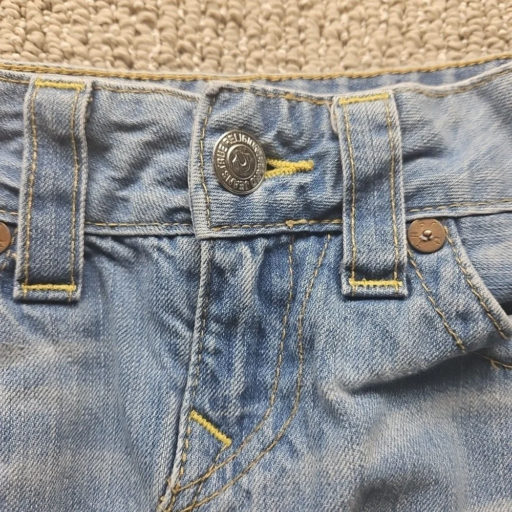 True Religion Skirt Womens 24 Abby Blue Denim Frayed See photos for Measurements
